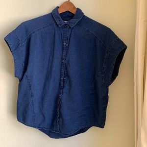 Zara denim top, loose fit, size S